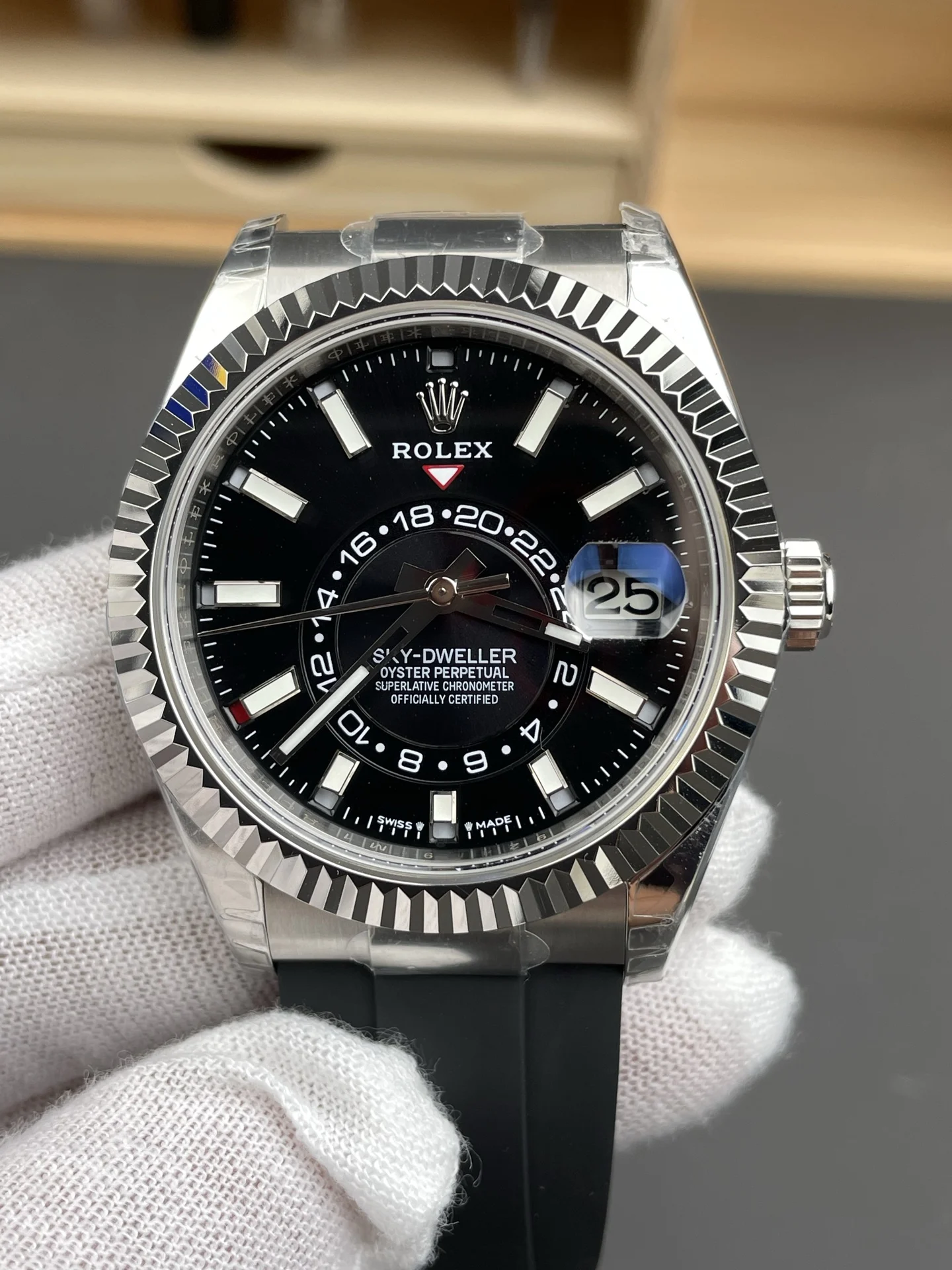 Rolex Sky-Dweller REF# M336235 Black Dial Watch in 904L Steel Case 1:1 Mirror Super Clone - view 2