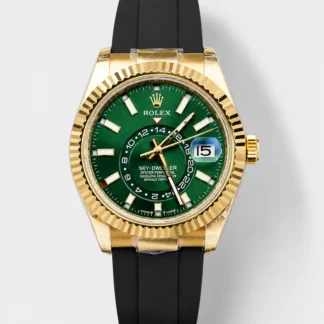 Rolex Sky-Dweller REF# 336238 Green Dial Rubber Strap Super Clone Watch - view 1