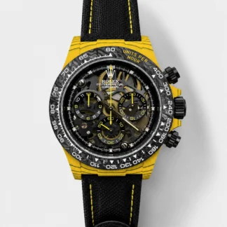 Rolex Daytona Yellow TPT Casing Skeleton Dial Nylon Strap Super Clone Watch - view 1