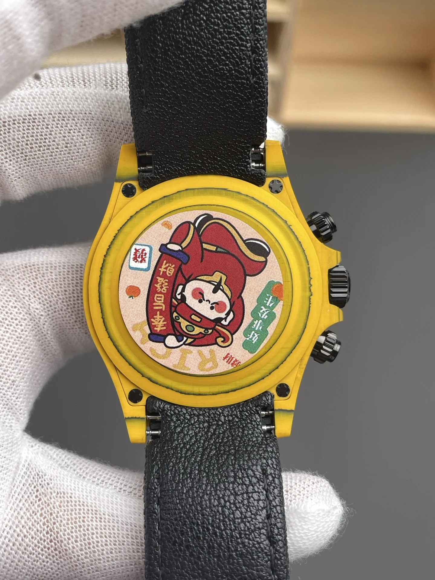Rolex Daytona Yellow TPT Casing Skeleton Dial Nylon Strap Super Clone Watch - view 5