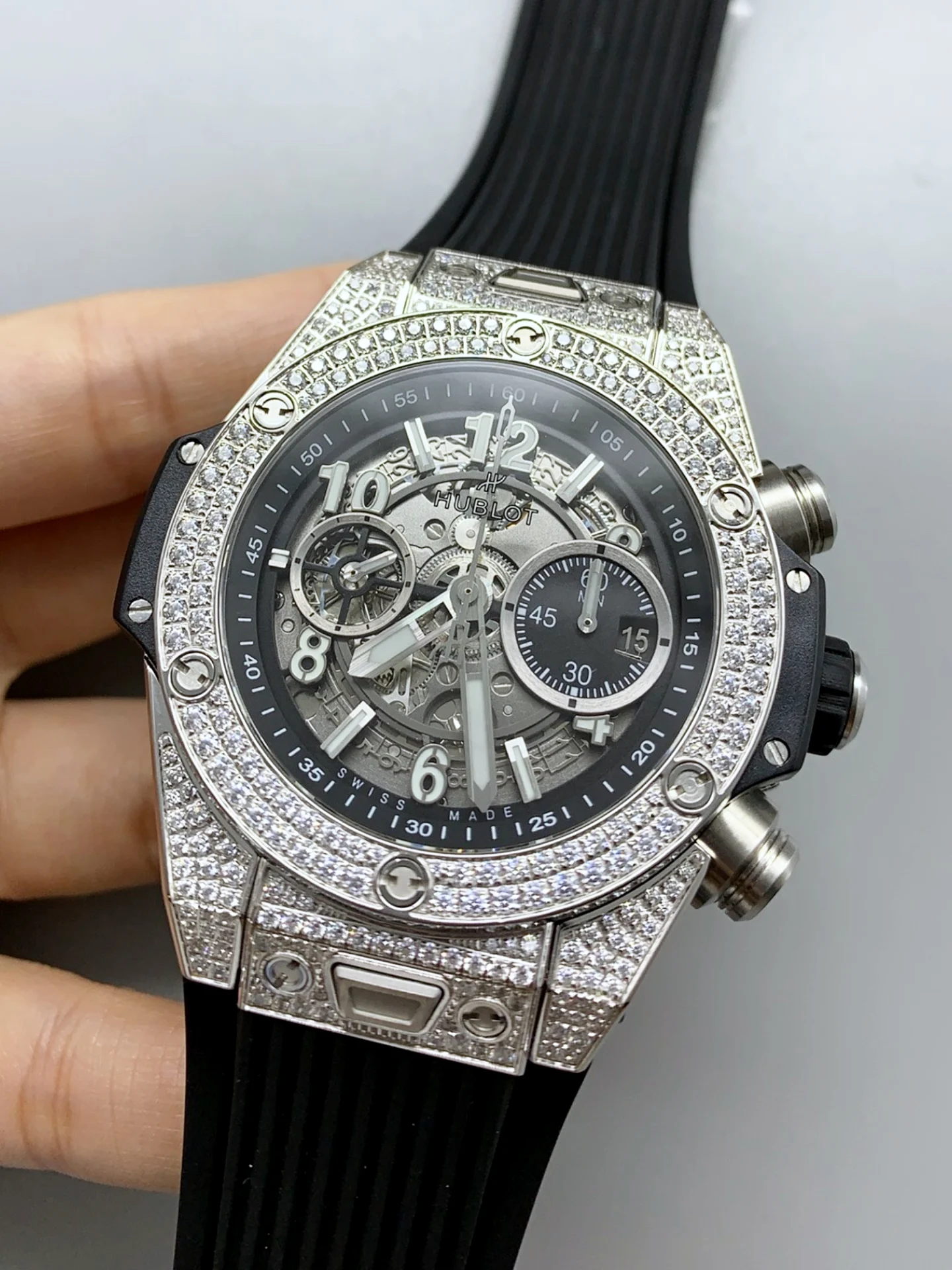 Hublot Big Bang Unico Diamonds 1:1 Mirror Edition Swiss Super Clone Watch - view 5