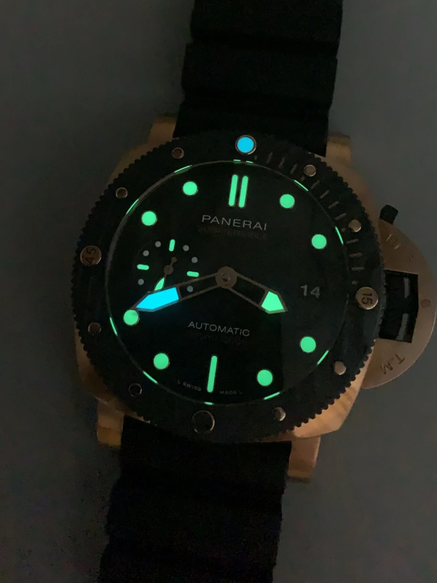 Panerai PAM01070 Submersible GOLDTEC OROCARBO - 44MM 1:1 Mirror Super Clone - view 10
