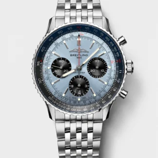 Breitling Navitimer B01 Chronograph 43 Blue Dial - 904L Steel Casing 1:1 Mirror Swiss Super Clone - view 1