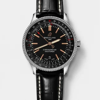 Breitling Navitimer 1 Automatic Super Clone Watch - Black Dial, Stainless Steel Bracelet - view 1