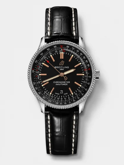 Breitling Navitimer 1 Automatic Super Clone Watch - Black Dial, Stainless Steel Bracelet - view 1