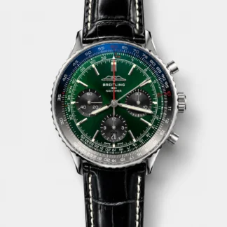 Breitling Navitimer B01 Chronograph 43 Green Dial - 904L Steel Casing 1:1 Mirror Swiss Super Clone - view 1