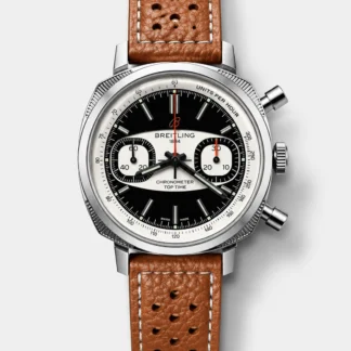 Breitling Top Time Super Clone Chronograph Brown Leather Strap Watch - view 1