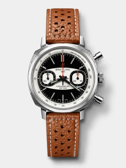Breitling Top Time Super Clone Chronograph Brown Leather Strap Watch - view 1