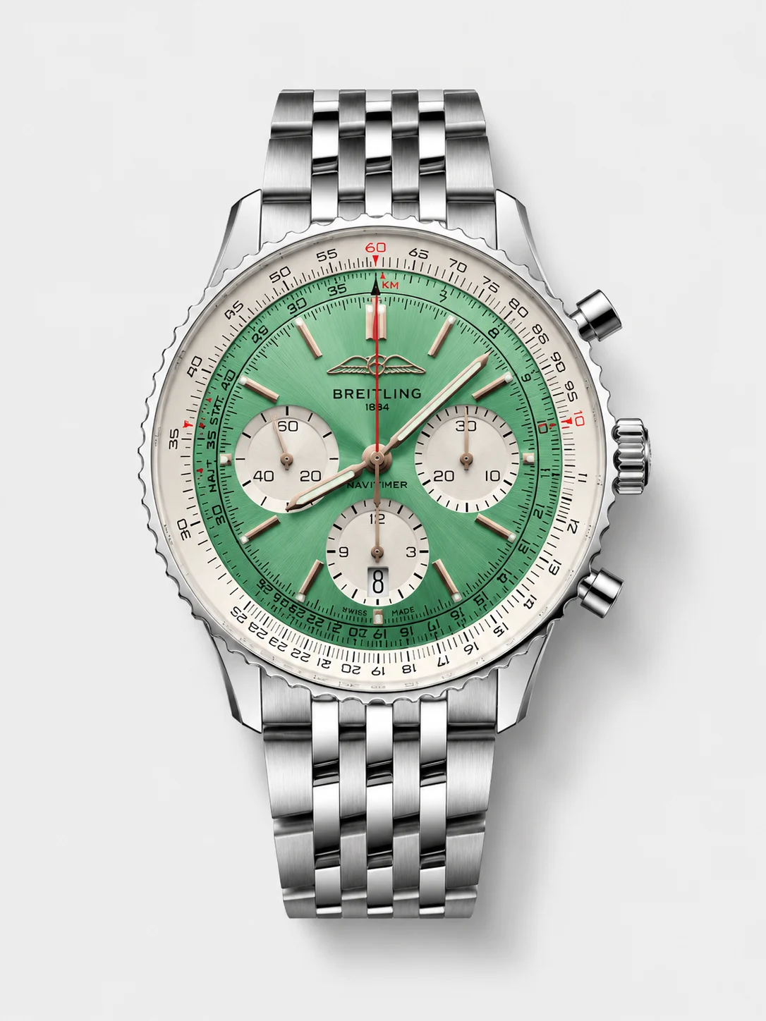 Breitling Navitimer B01 AB0139211L1P1 43mm Green Dial Super Clone Watch