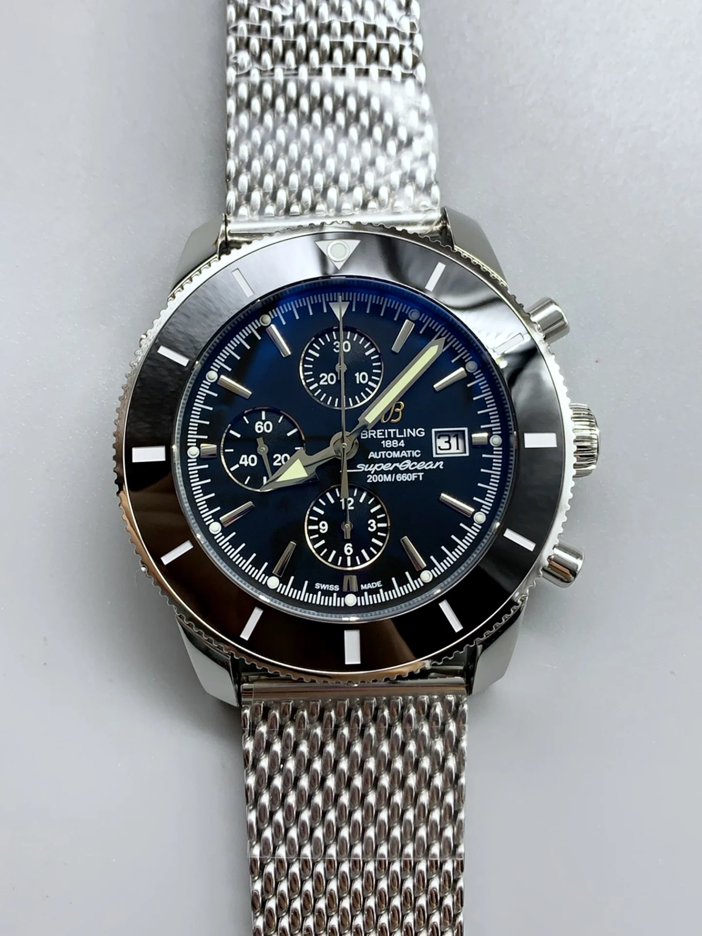 Breitling SuperOcean Heritage II 44MM Black Dial Swiss Super Clone Watch - view 2