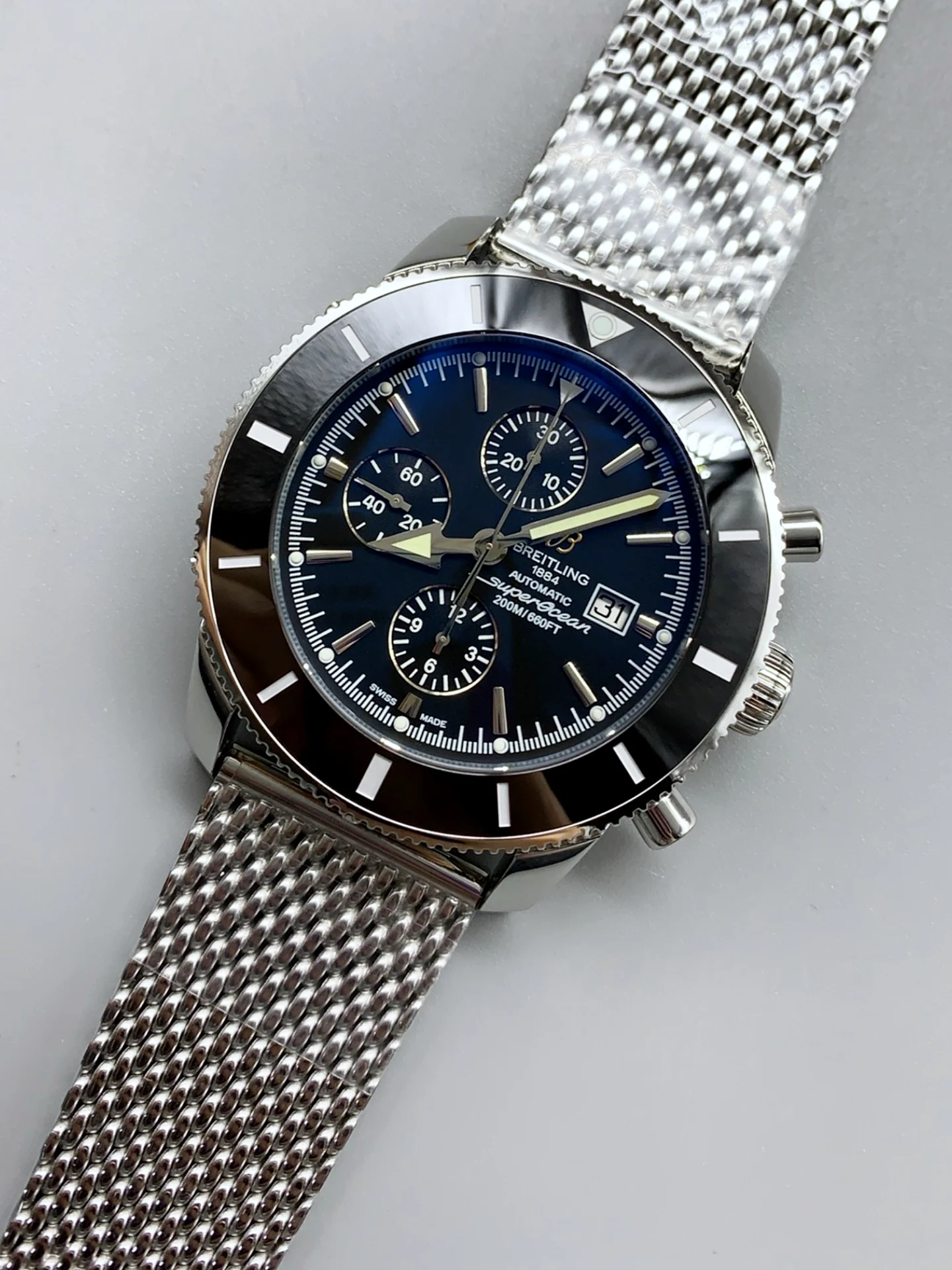 Breitling SuperOcean Heritage II 44MM Black Dial Swiss Super Clone Watch - view 3
