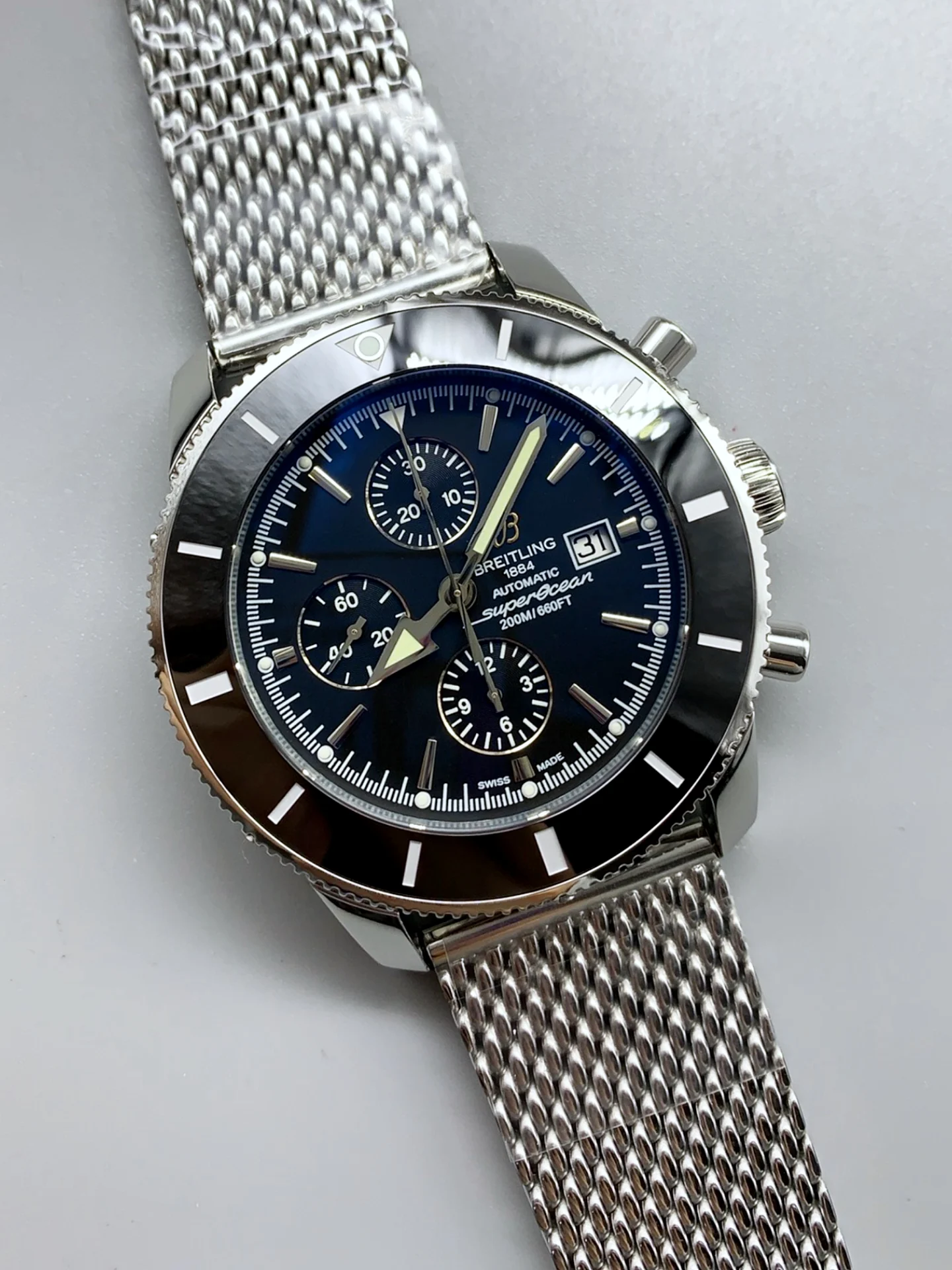Breitling SuperOcean Heritage II 44MM Black Dial Swiss Super Clone Watch - view 4