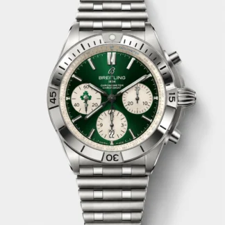 Breitling Chronomat B01 42 “Ireland Green” Dial with Silver Steel Bracelet - 1:1 Top-Tier Super Clone - view 1