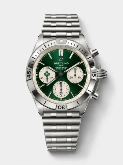 Breitling Chronomat B01 42 “Ireland Green” Dial with Silver Steel Bracelet - 1:1 Top-Tier Super Clone - view 1