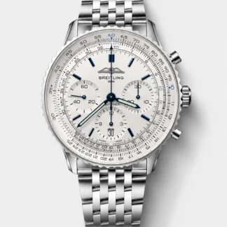 Breitling Navitimer B01 Chronograph 43 (White Dial / 904L Stainless Steel Case) - Top-Tier 1:1 Swiss Super Clone - view 1
