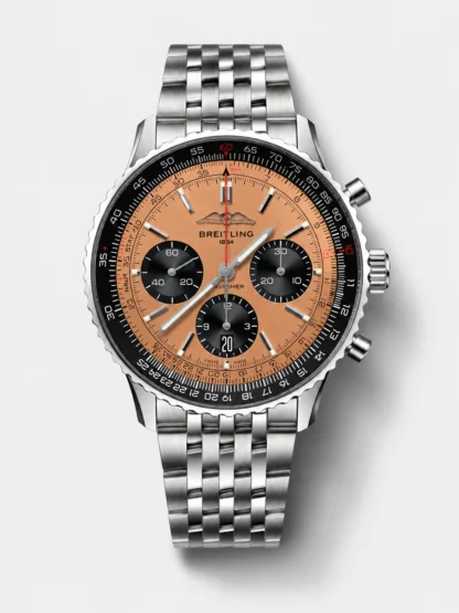 Breitling Navitimer B01 Chronograph 43 Copper Dial - 904L Steel Casing 1:1 Mirror Swiss Super Clone - view 1