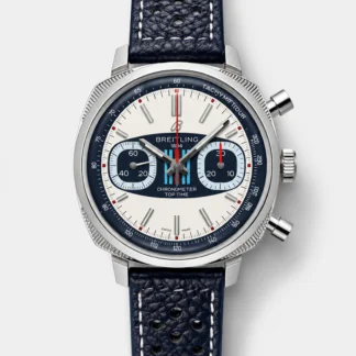 Breitling Top Time Super Clone Chronograph Blue Leather Strap Watch - view 1