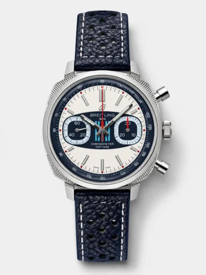 Breitling Top Time Super Clone Chronograph Blue Leather Strap Watch - view 1