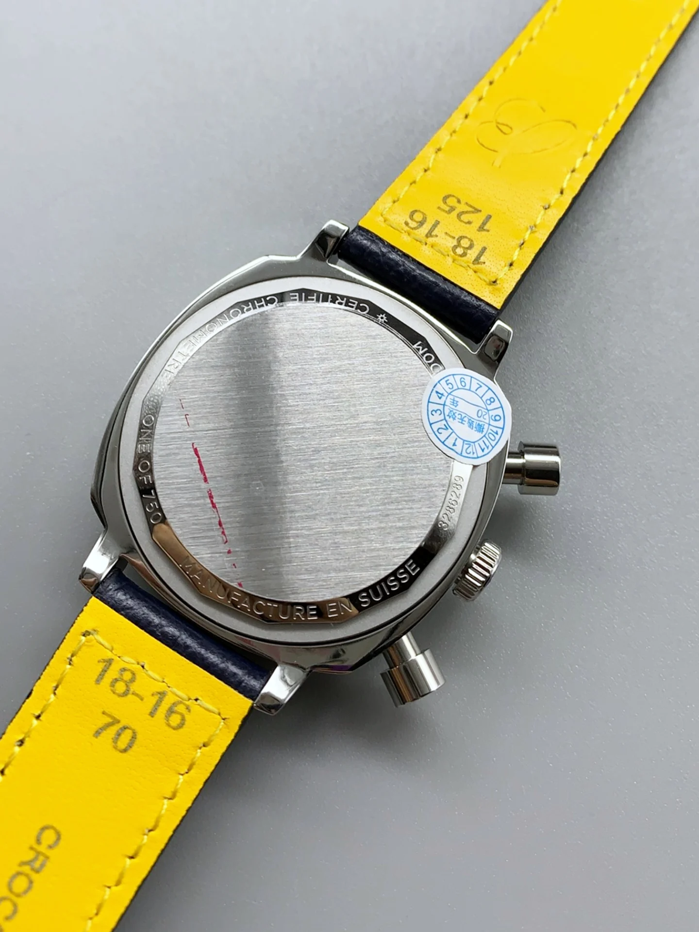 Breitling Top Time Super Clone Chronograph Blue Leather Strap Watch - view 5