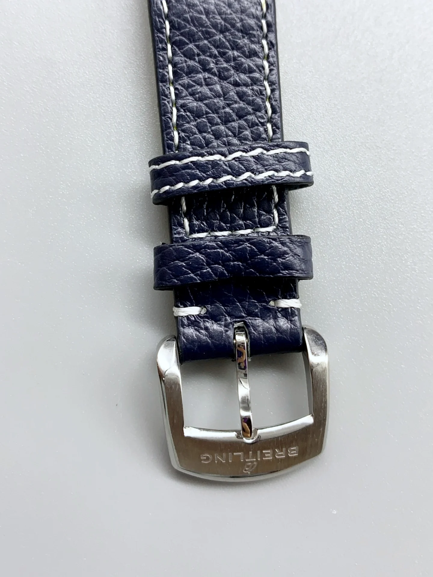 Breitling Top Time Super Clone Chronograph Blue Leather Strap Watch - view 9