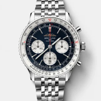 Breitling Navitimer B01 Chronograph 43 Black Dial - 904L Steel Casing 1:1 Mirror Swiss Super Clone - view 1