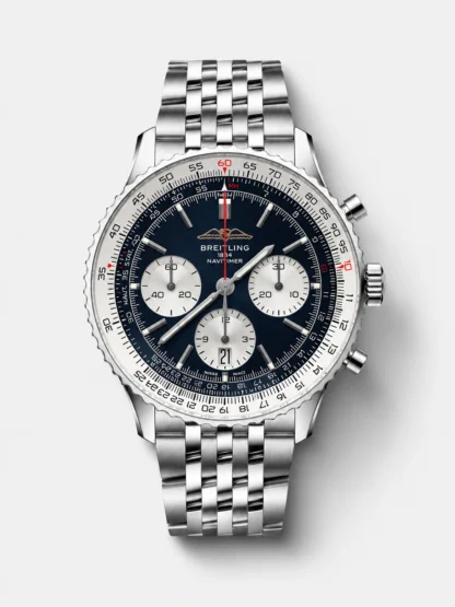 Breitling Navitimer B01 Chronograph 43 Black Dial - 904L Steel Casing 1:1 Mirror Swiss Super Clone - view 1