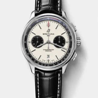 Breitling Premier B01 Chronograph 42 Edition Watch 1:1 Mirror Quality in Steel White Dial - Super Clone Watch - view 1