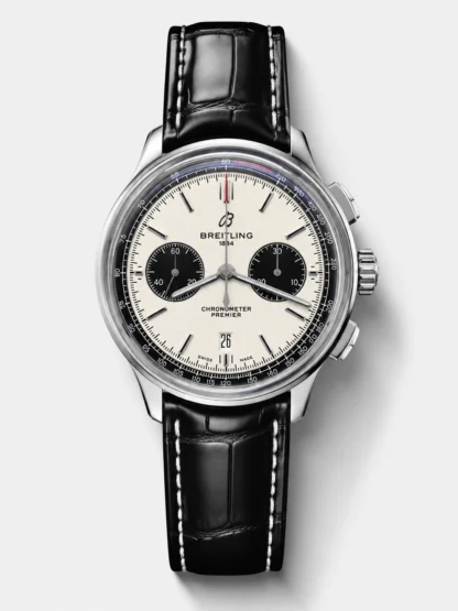Breitling Premier B01 Chronograph 42 Edition Watch 1:1 Mirror Quality in Steel White Dial - Super Clone Watch - view 1