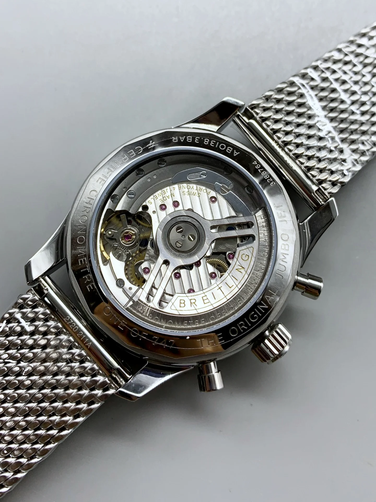 Breitling Navitimer B01 Boeing 747 Chronograph 43 White Dial - 904L Steel Casing 1:1 Mirror Swiss Super Clone - view 5