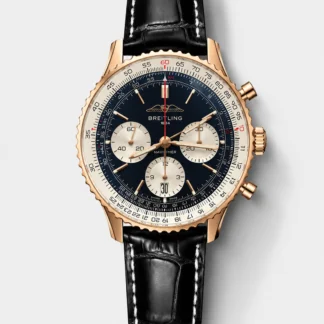 Breitling Navitimer B01 Chronograph 43 (Black Dial) - 18K Rose Gold Case, Top-Tier Swiss 1:1 Super Clone - view 1