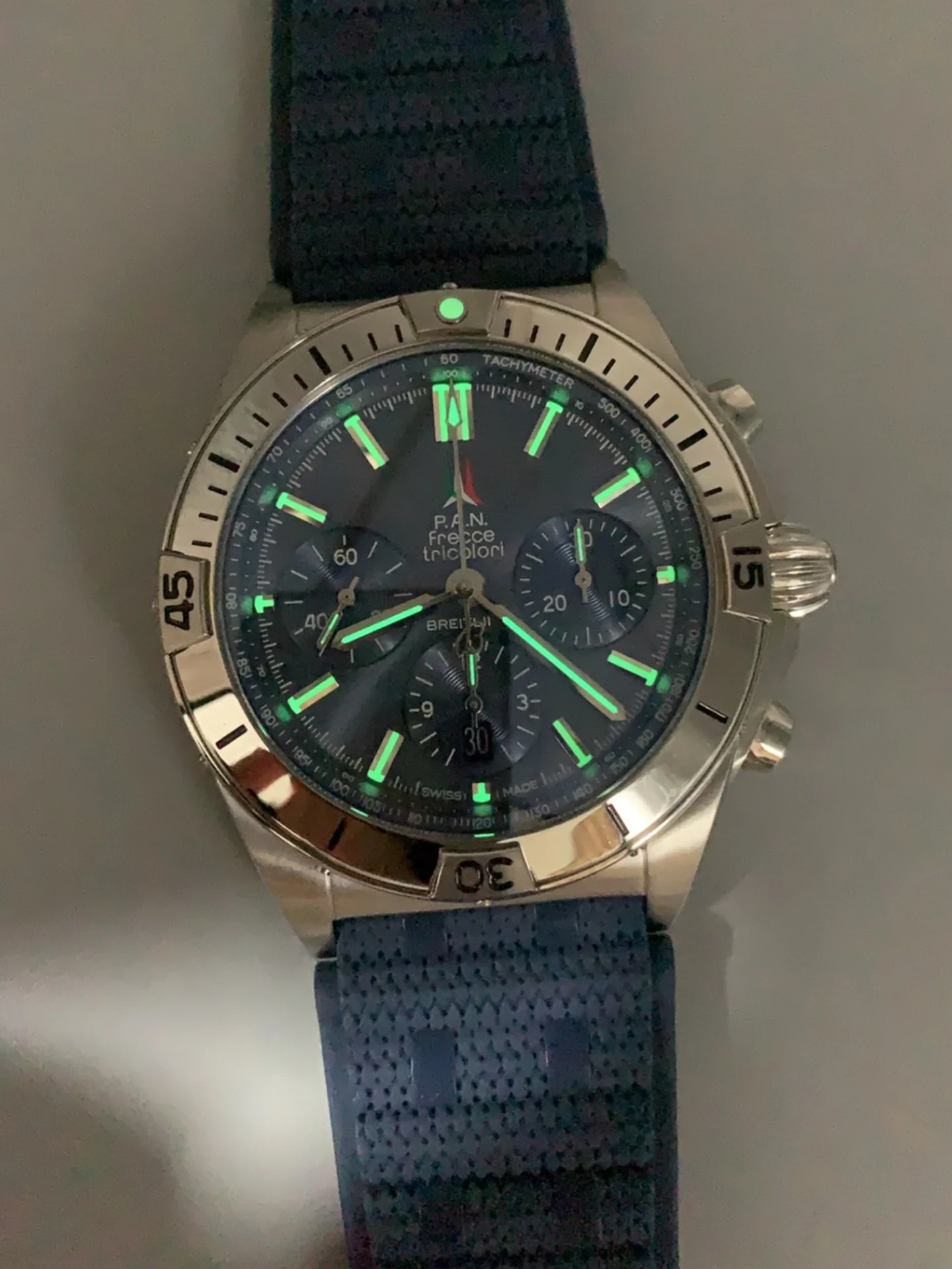 Breitling Chronomat B01 42 Edition Swiss 904L Steel Casing Blue Dial 1:1 Mirror Super Clone Watch - view 10