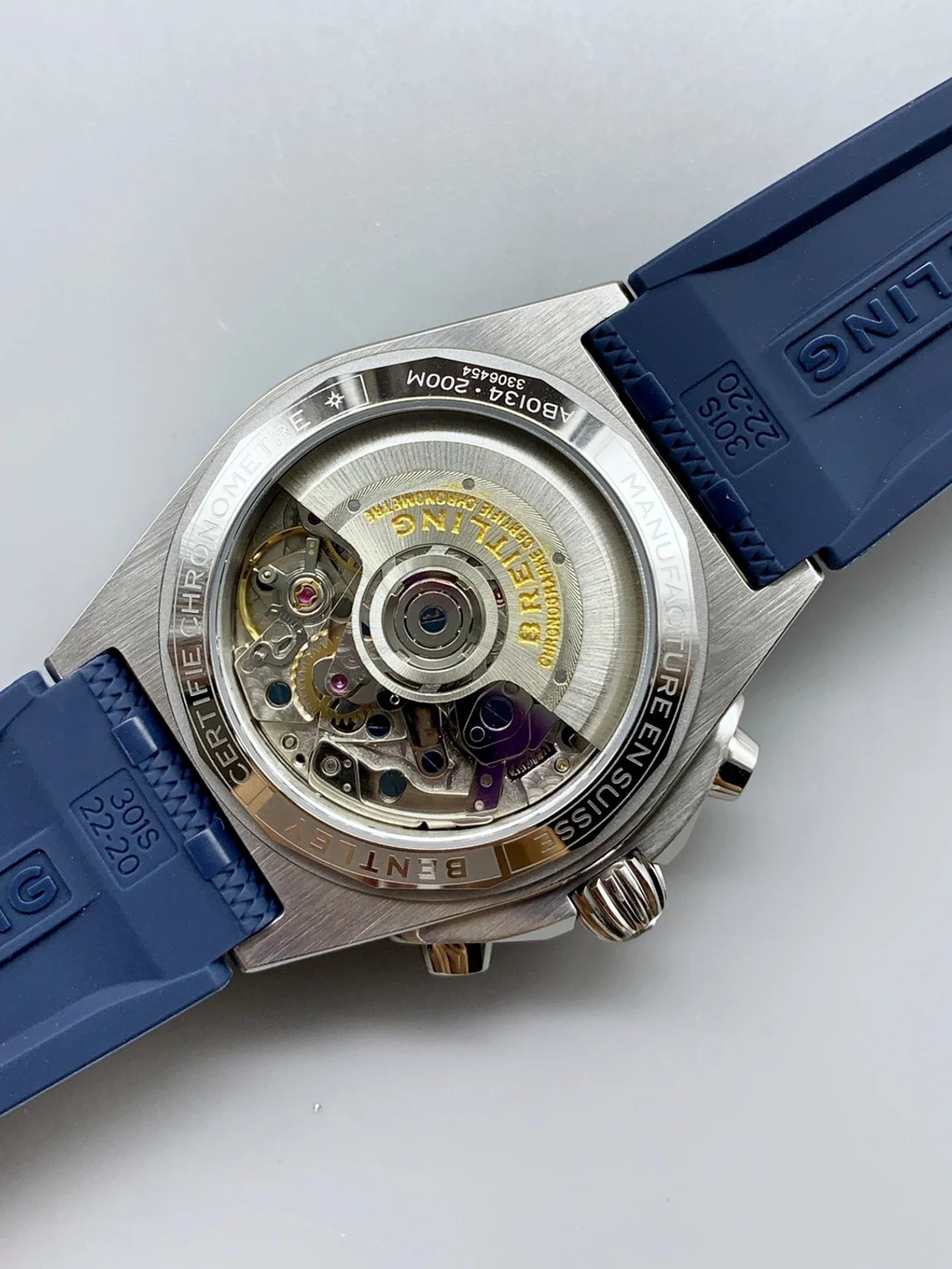Breitling Chronomat B01 42 Edition Swiss 904L Steel Casing Blue Dial 1:1 Mirror Super Clone Watch - view 5