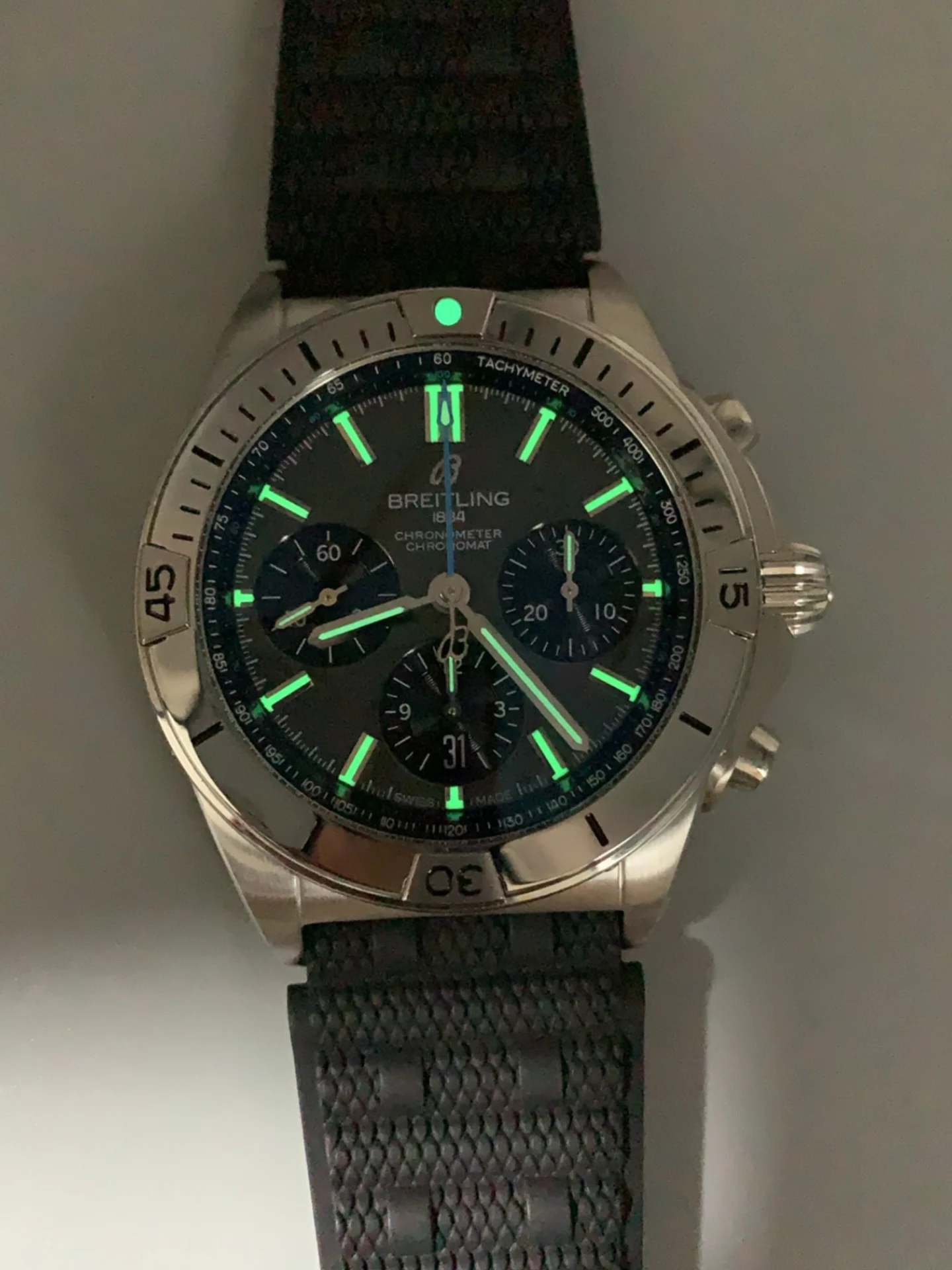 Breitling Chronomat B01 42 Series - Swiss 904L Steel Case, Black Dial - 1:1 Top-Tier Super Clone Watch - view 9