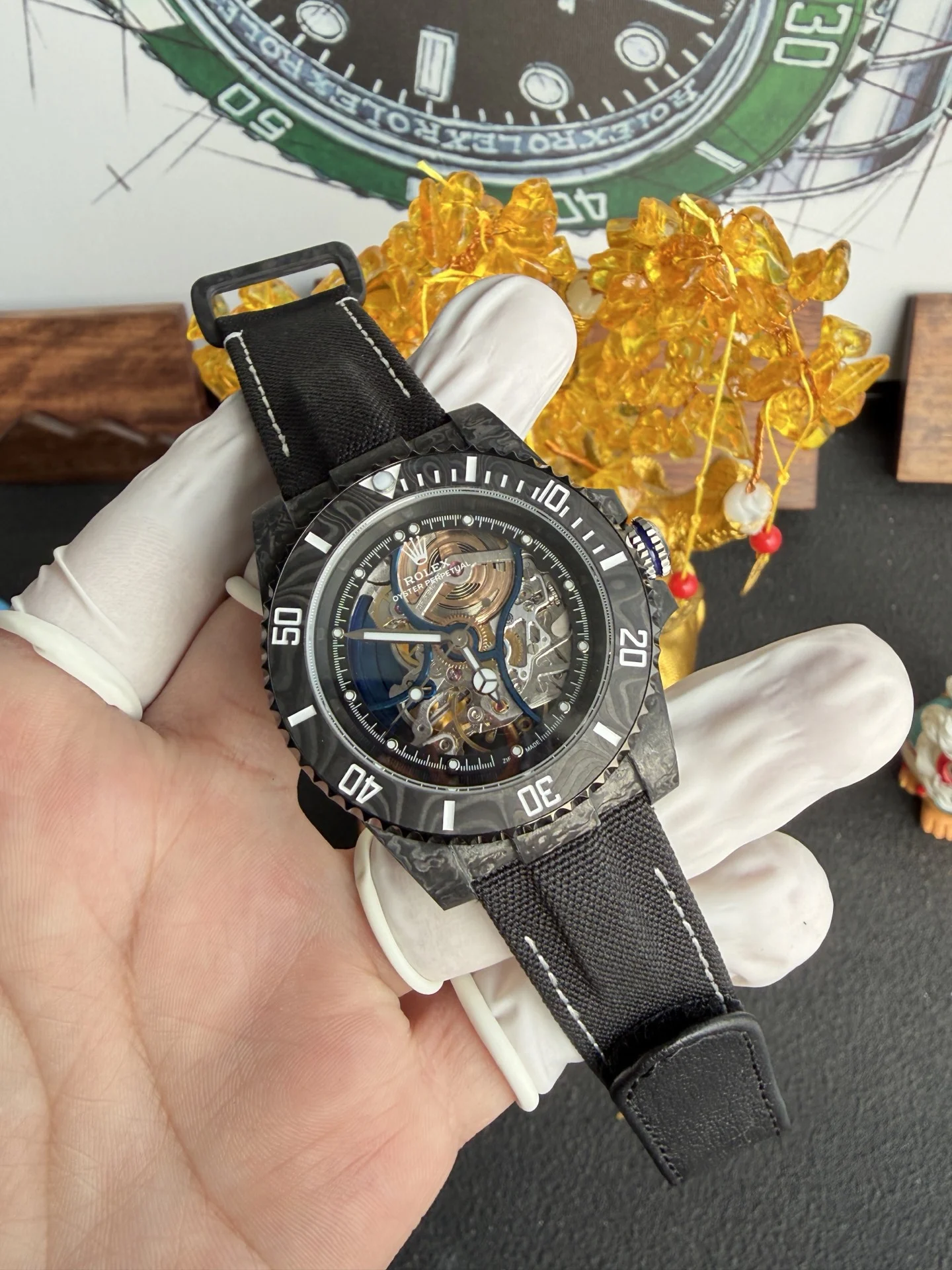 Rolex Submariner Summer Black Carbon Fiber Super Clone Watch - view 3
