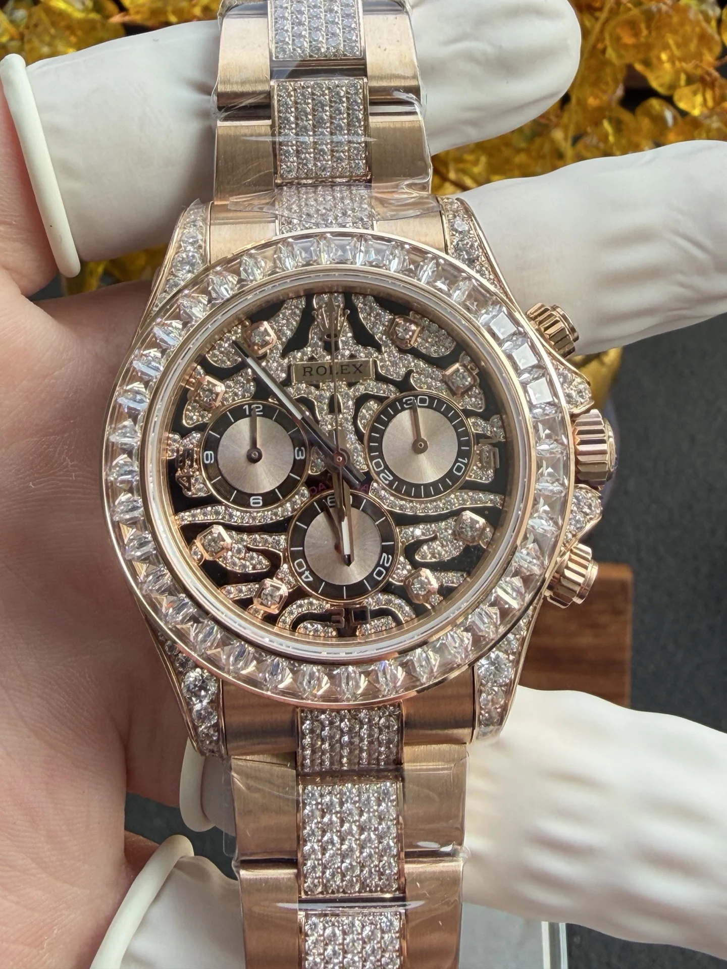 Rolex Cosmograph Daytona “Eye of the Tiger” Special Edition - 904L Steel with Rose Gold Plating (1:1 Top-Tier Super Clone) - view 3