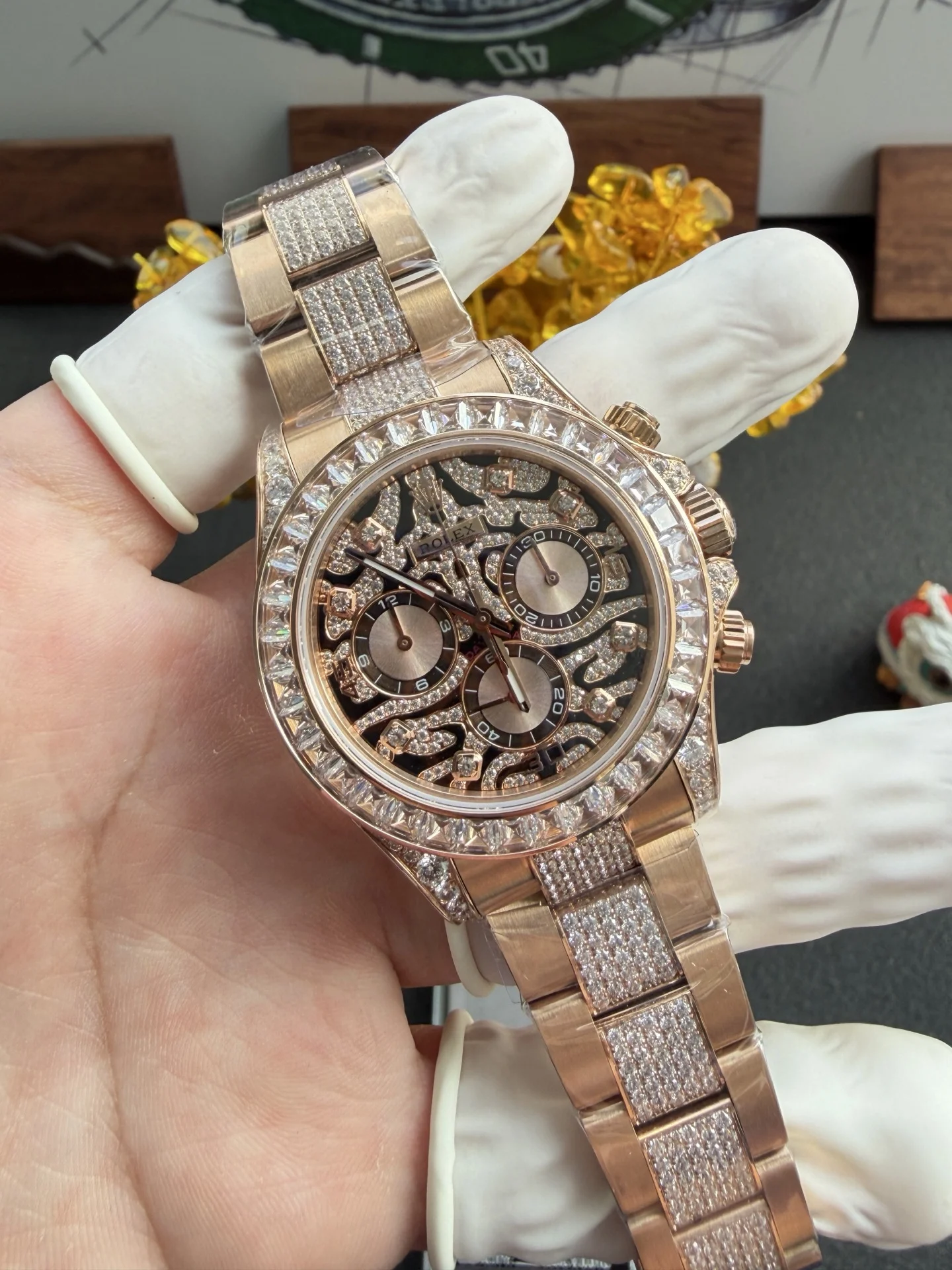 Rolex Cosmograph Daytona “Eye of the Tiger” Special Edition - 904L Steel with Rose Gold Plating (1:1 Top-Tier Super Clone) - view 4