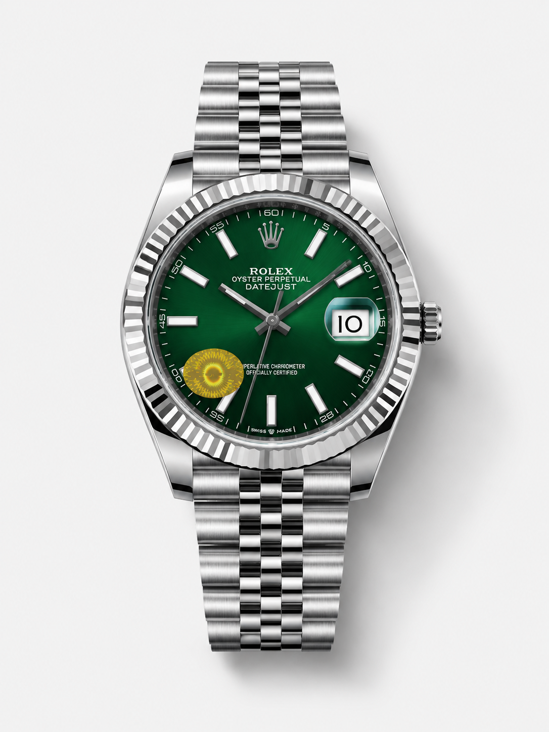 Rolex Datejust 126234 Ombre Green Dial 36MM Jubilee FREE SPRUNG MVMT Super Clone Watch - view 1