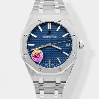 Royal Oak 15510 Blue Dial FREE SPRUNG MVMNT Super Clone Watch - view 1