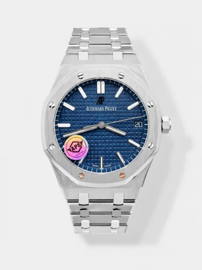 Royal Oak 15510 Blue Dial FREE SPRUNG MVMNT Super Clone Watch - view 1