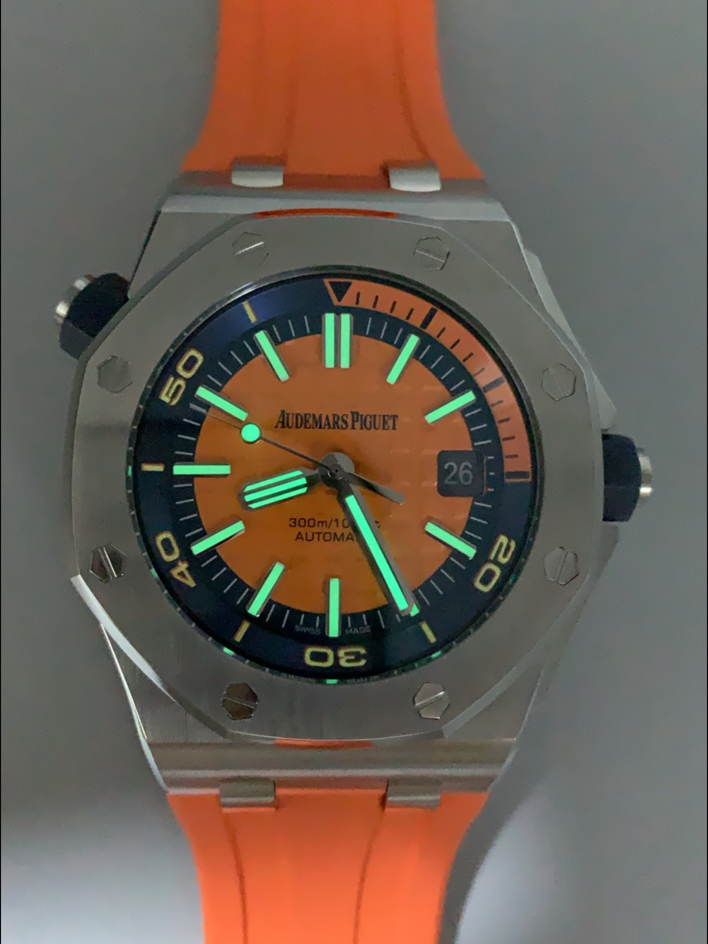 Audemars Piguet Royal Oak Diver Swiss Super Clone Orange Dial 1:1 Quality 3120 Movement 904L Steel - view 9