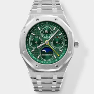 Audemars Piguet Royal Oak Perpetual Calendar Swiss Super Clone 904L Steel - Green Dial - view 1
