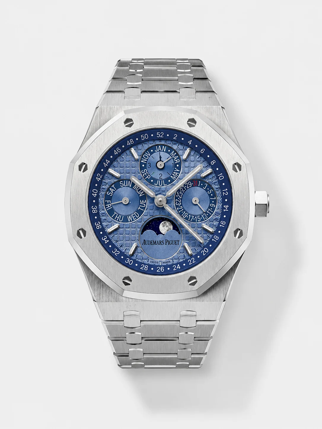 Audemars Piguet Royal Oak Perpetual Calendar Super Clone 904L Steel in Steel Blue Dial - view 1