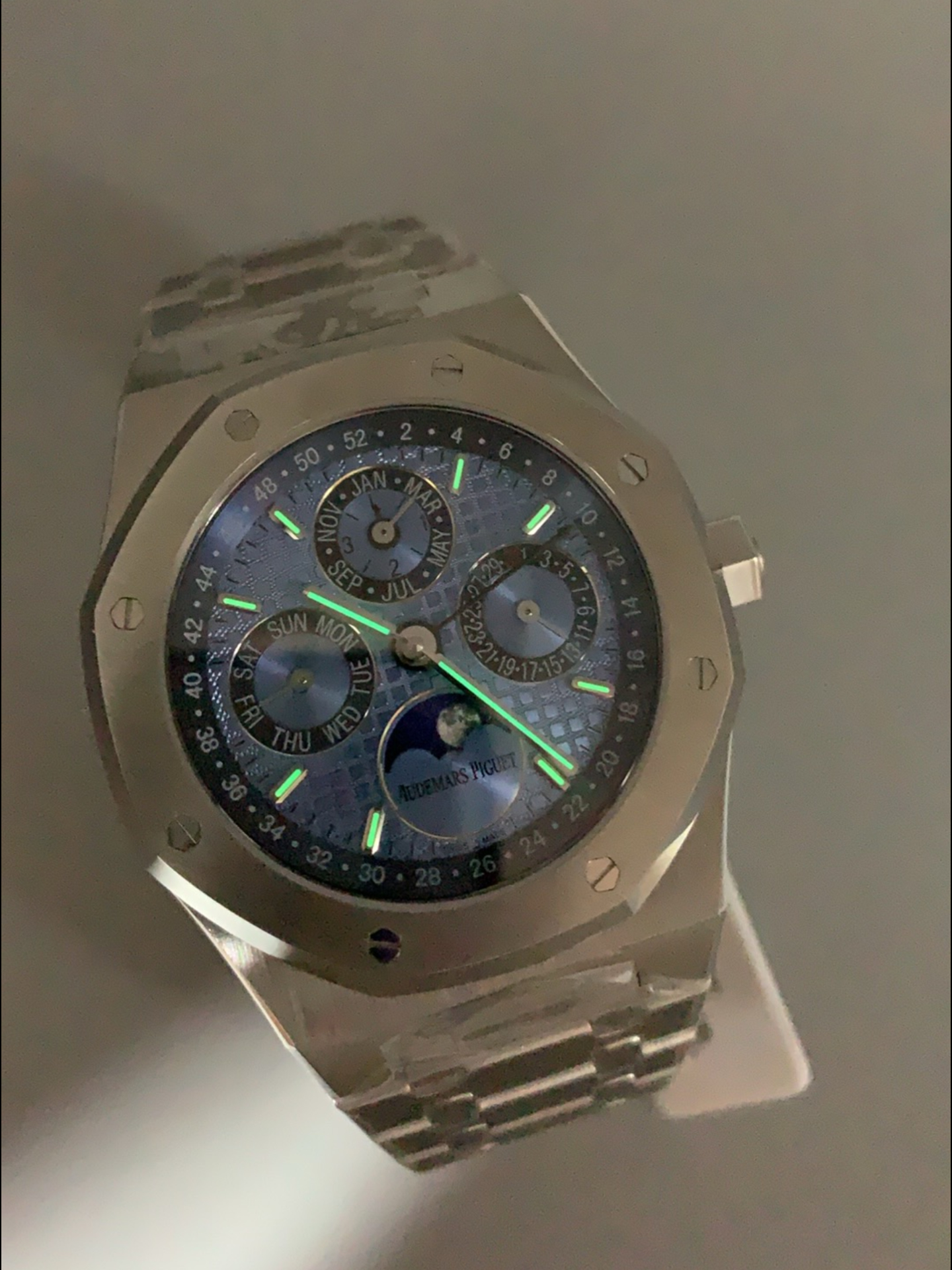 Audemars Piguet Royal Oak Perpetual Calendar Super Clone 904L Steel in Steel Blue Dial - view 9