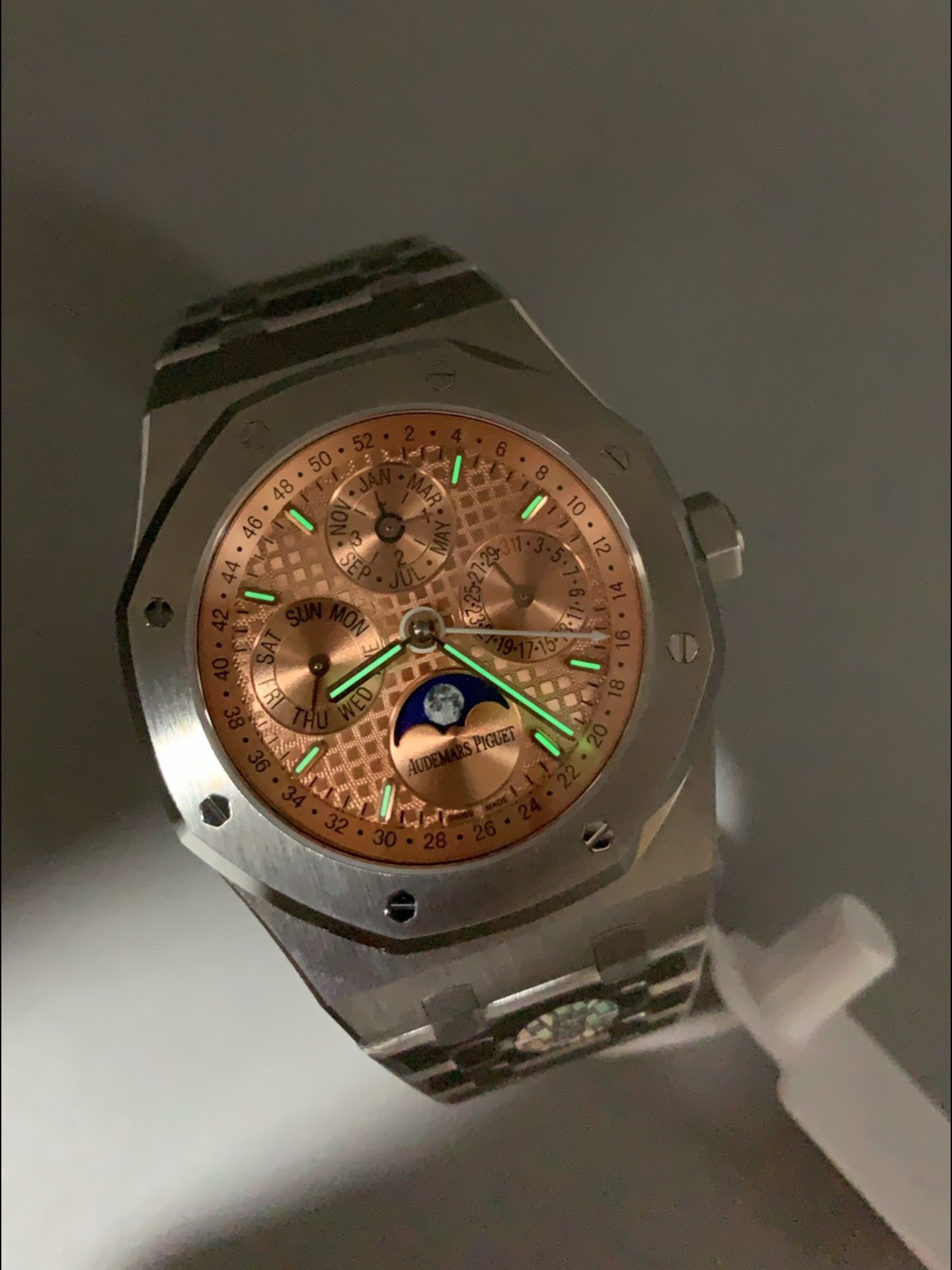 Audemars Piguet Royal Oak Perpetual Calendar Swiss Super Clone 904L Steel - Champange Dial - view 9