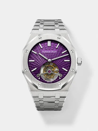 Audemars Piguet Super Clone Royal Oak Flying Tourbillon 41mm Purple Dial Watch - view 1