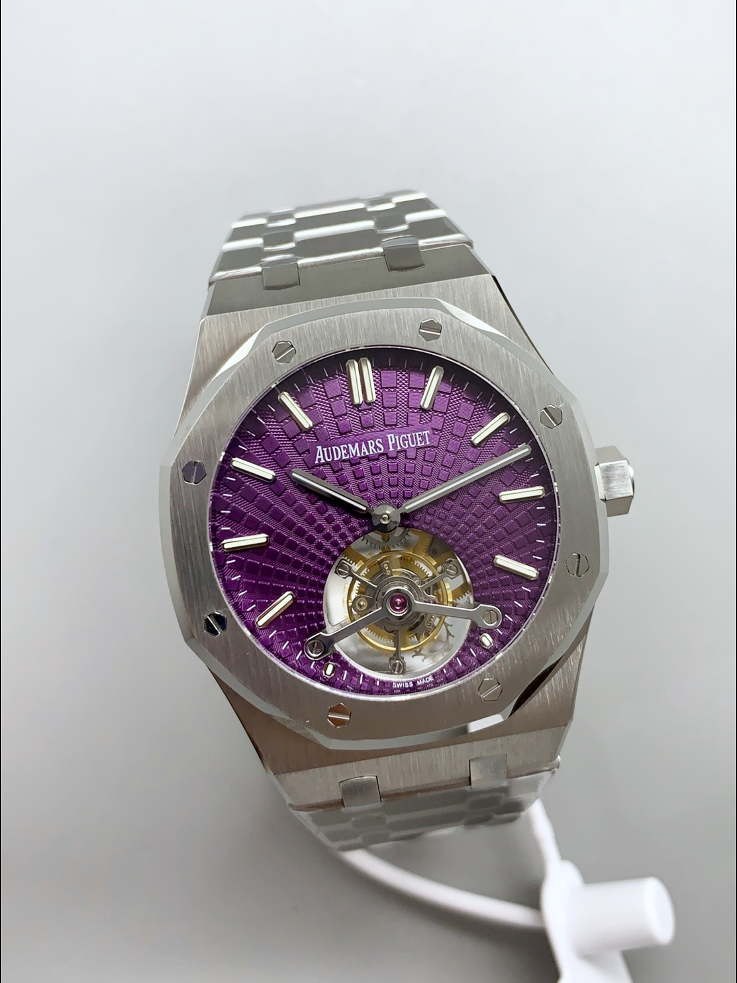 Audemars Piguet Super Clone Royal Oak Flying Tourbillon 41mm Purple Dial Watch - view 2