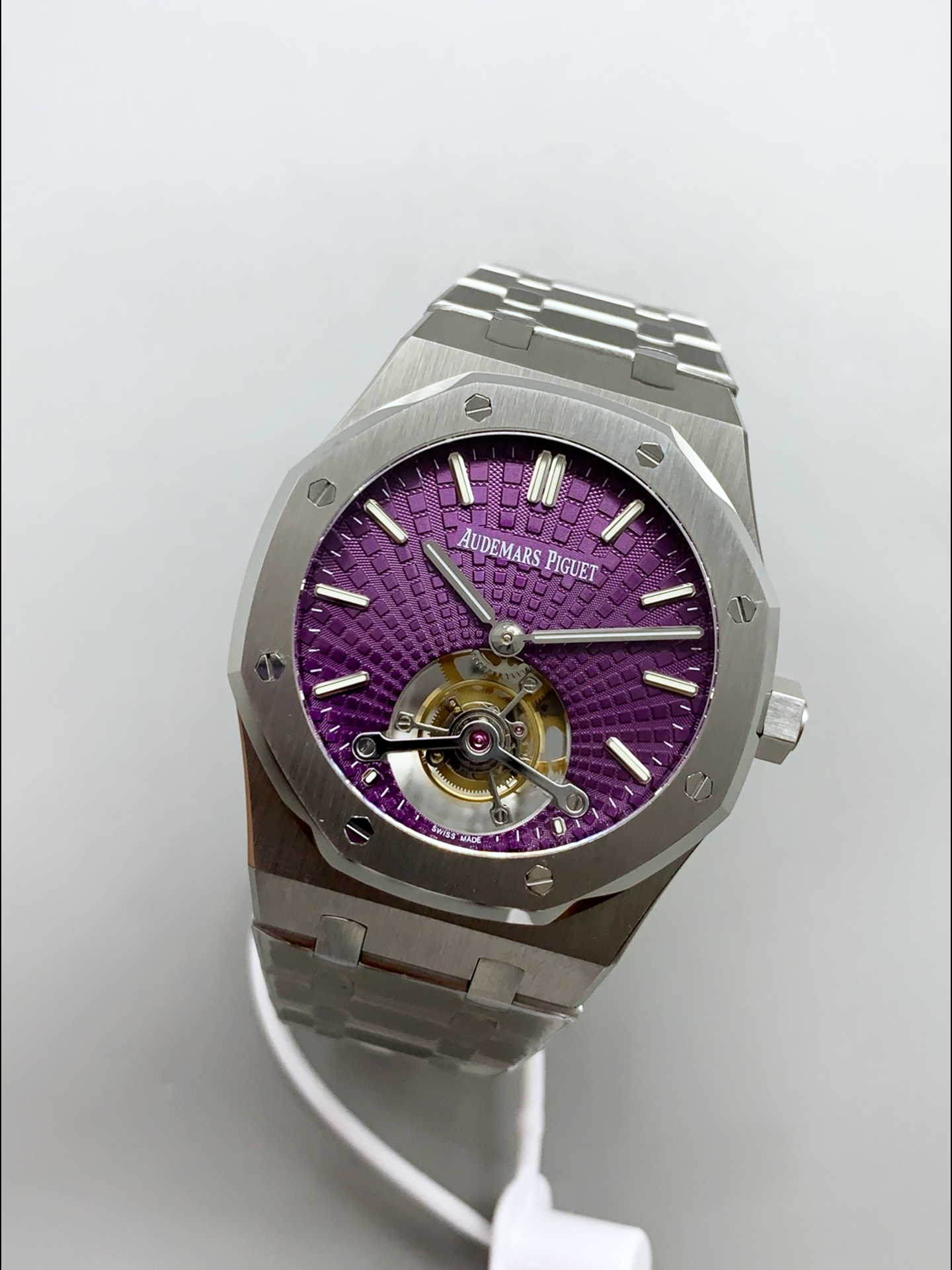 Audemars Piguet Super Clone Royal Oak Flying Tourbillon 41mm Purple Dial Watch - view 3