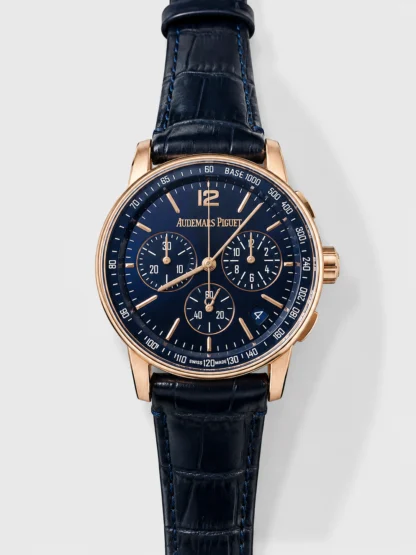 AP CODE 11.59 26393 Rose Gold Chrono Blue Dial Super Clone Watch - view 1
