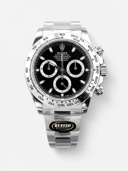 Rolex Cosmograph Daytona 116520 Black Dial Original Cal.4130 Movement - Ultimate 904L Steel Watch - Super Clone Watch - view 1