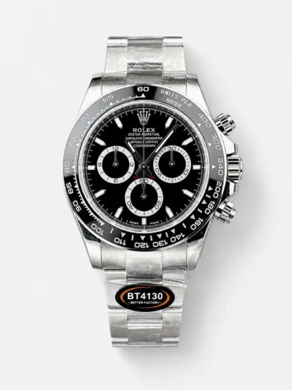 Rolex Cosmograph Daytona 116500LN Black Dial Original Cal.4130 Movement - Ultimate 904L Steel Watch - Super Clone Watch - view 1